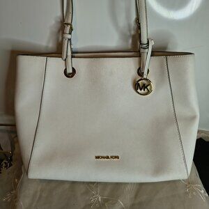 Michael Kors White Leather Bag